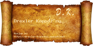 Drexler Koppány névjegykártya